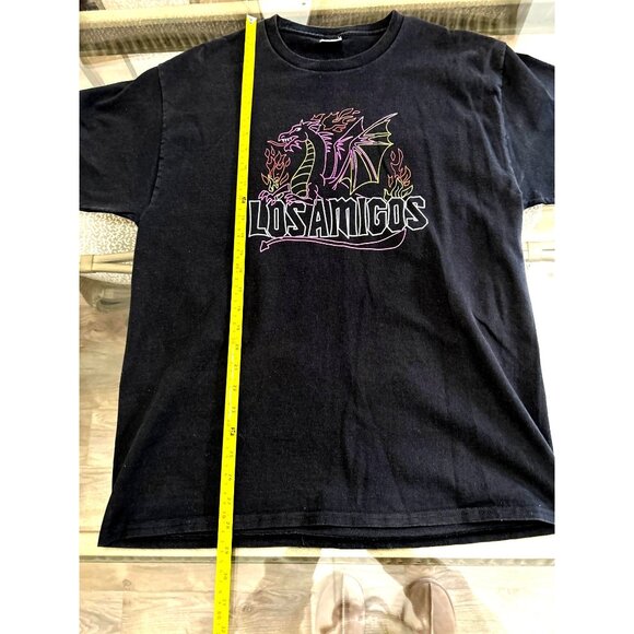 Hanes Authentic Black "Los Amigos" Dragon Graphic T-Shirt Class Of 2023 Cotton B - Picture 4 of 6